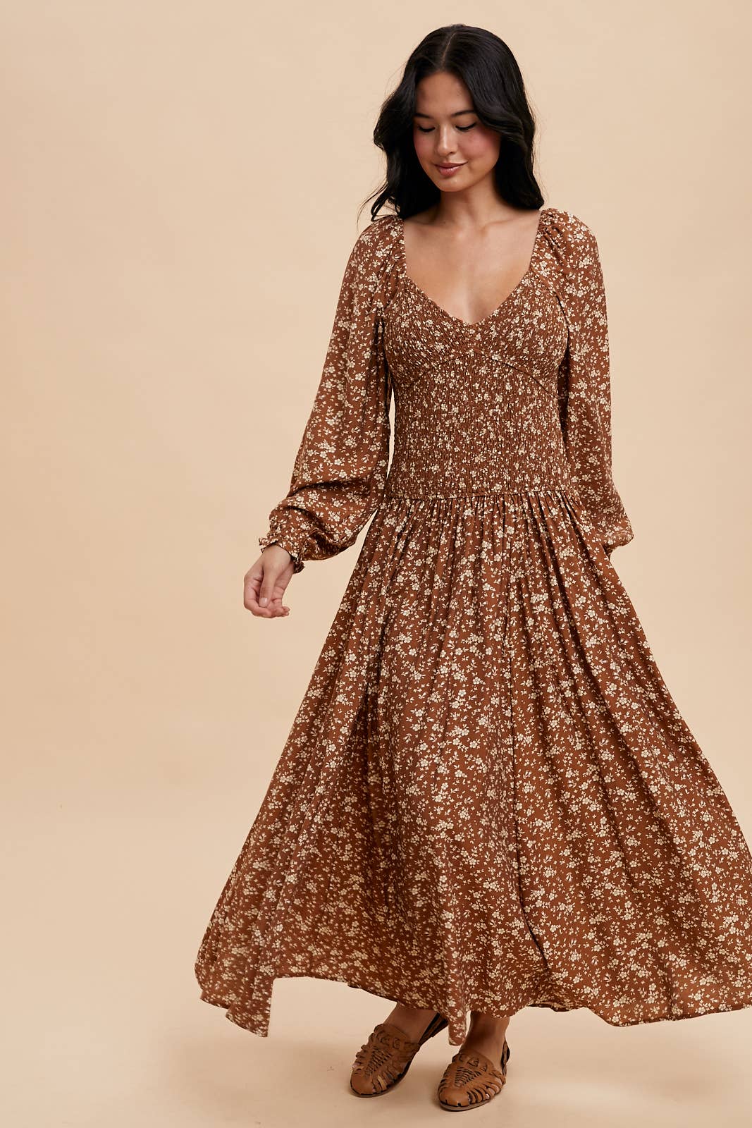 Smocked Drop Waist Maxi Dress Jupiter Row Smocked Drop Waist Maxi Dress Jupiter Row