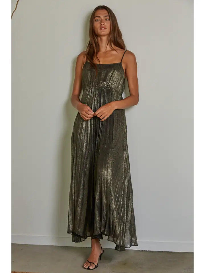 Pleated Black/Gold Dress Jupiter Row Pleated Black/Gold Dress Jupiter Row