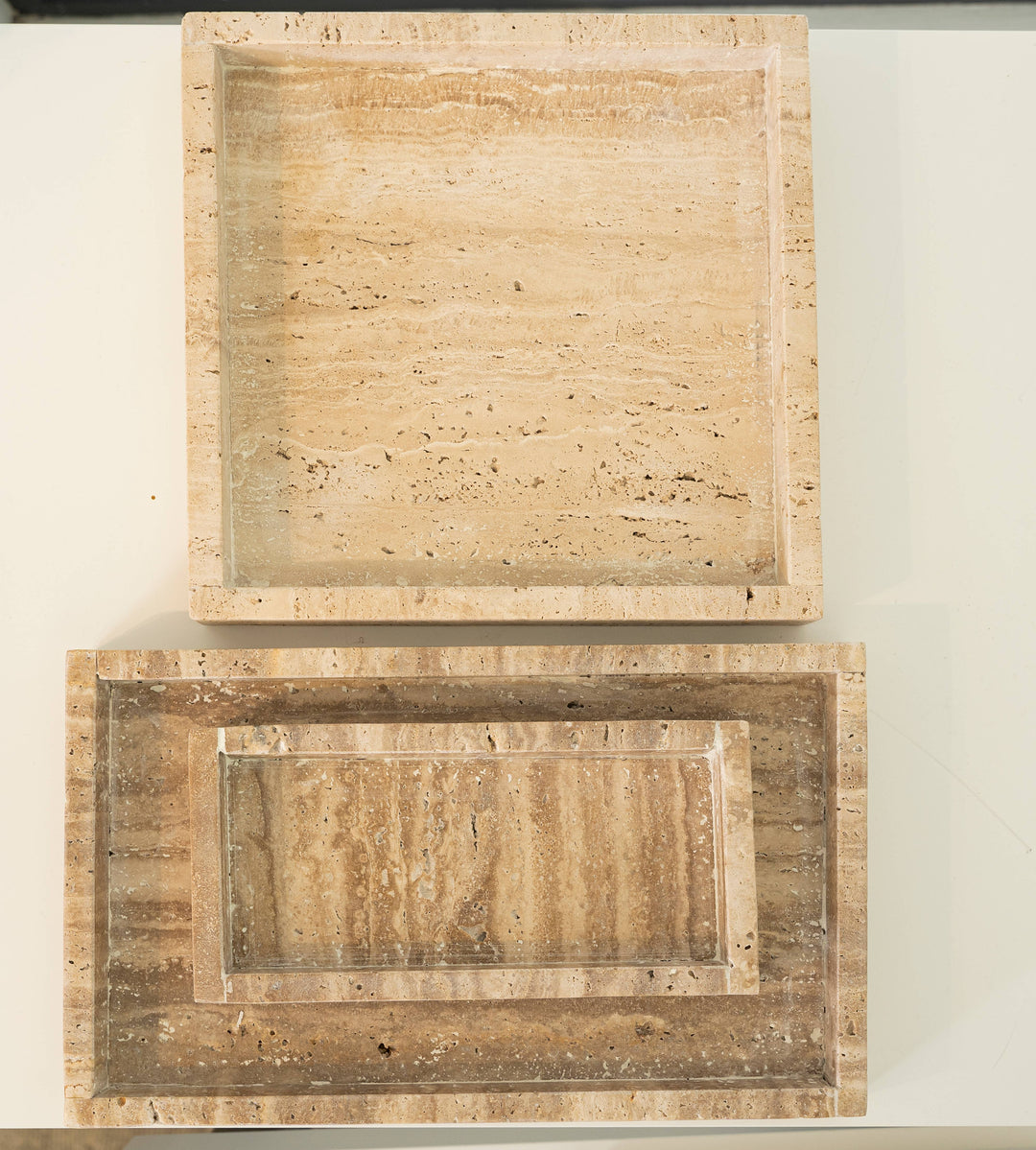 Rectangular Travertine Tray L – Jupiter Row
